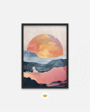 Abstract Sunset Landscape
