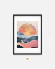 Abstract Sunset Landscape