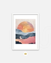 Abstract Sunset Landscape