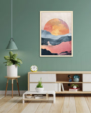 Abstract Sunset Landscape
