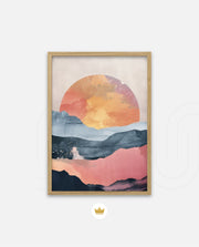Abstract Sunset Landscape