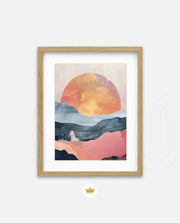 Abstract Sunset Landscape