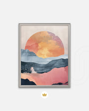 Abstract Sunset Landscape