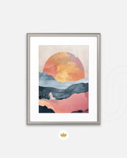 Abstract Sunset Landscape