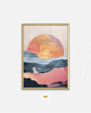 Abstract Sunset Landscape
