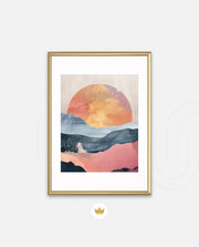 Abstract Sunset Landscape