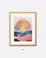 Abstract Sunset Landscape