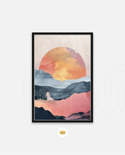 Abstract Sunset Landscape