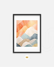 Pastel Mountain Layers
