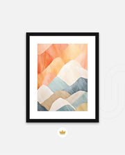 Pastel Mountain Layers
