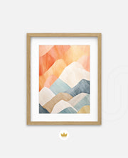 Pastel Mountain Layers
