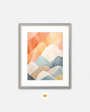 Pastel Mountain Layers