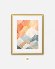 Pastel Mountain Layers