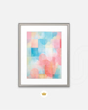 Pastel Watercolor Grid