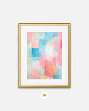 Pastel Watercolor Grid