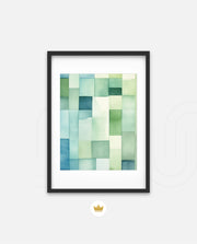 Green Watercolor Blocks
