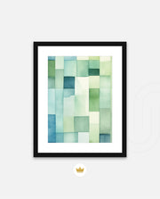 Green Watercolor Blocks