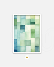 Green Watercolor Blocks
