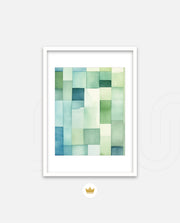 Green Watercolor Blocks