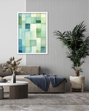 Green Watercolor Blocks