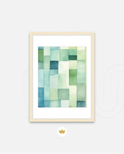 Green Watercolor Blocks