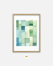 Green Watercolor Blocks