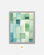 Green Watercolor Blocks