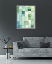 Green Watercolor Blocks