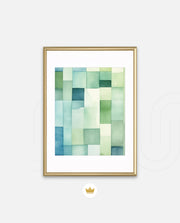 Green Watercolor Blocks