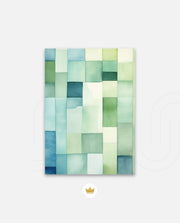 Green Watercolor Blocks