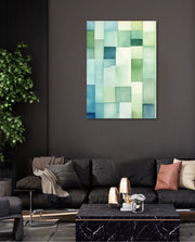 Green Watercolor Blocks