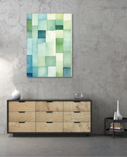 Green Watercolor Blocks