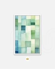 Green Watercolor Blocks