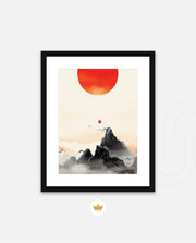 Red Sun Zen Landscape