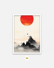 Red Sun Zen Landscape