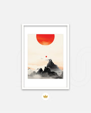 Red Sun Zen Landscape