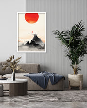 Red Sun Zen Landscape