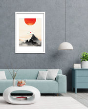 Red Sun Zen Landscape