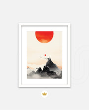 Red Sun Zen Landscape