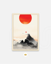 Red Sun Zen Landscape