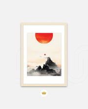 Red Sun Zen Landscape