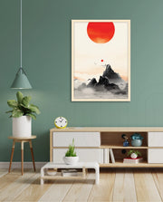 Red Sun Zen Landscape