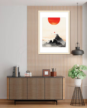 Red Sun Zen Landscape