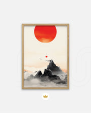 Red Sun Zen Landscape