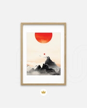 Red Sun Zen Landscape