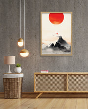 Red Sun Zen Landscape
