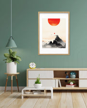 Red Sun Zen Landscape
