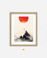 Red Sun Zen Landscape