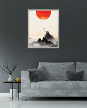 Red Sun Zen Landscape