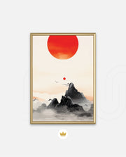Red Sun Zen Landscape